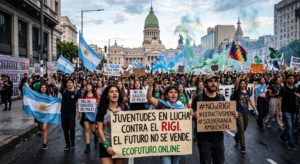 No es futuro; sí es extractivismo: Las juventudes argentinas plantan bandera contra el RIGI de Milei